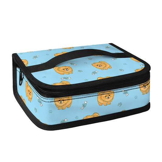 Cartoon Pomeranian Pattern Print Small Lunch Bag