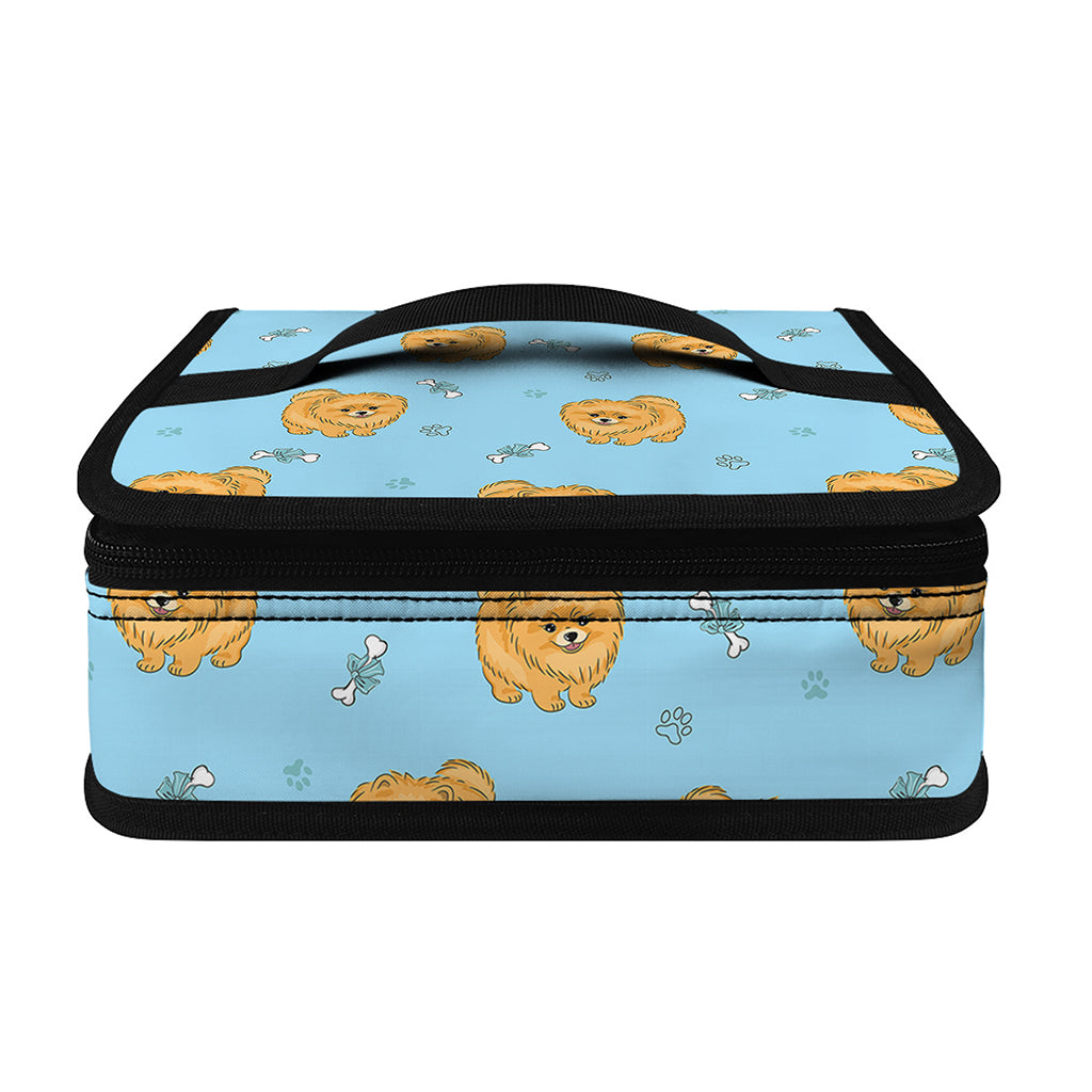Cartoon Pomeranian Pattern Print Small Lunch Bag