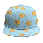 Cartoon Pomeranian Pattern Print Snapback Cap