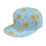 Cartoon Pomeranian Pattern Print Snapback Cap