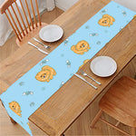 Cartoon Pomeranian Pattern Print Table Runner