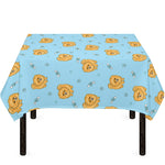 Cartoon Pomeranian Pattern Print Tablecloth