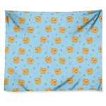 Cartoon Pomeranian Pattern Print Tapestry