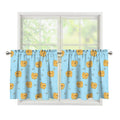 Cartoon Pomeranian Pattern Print Tier Curtains