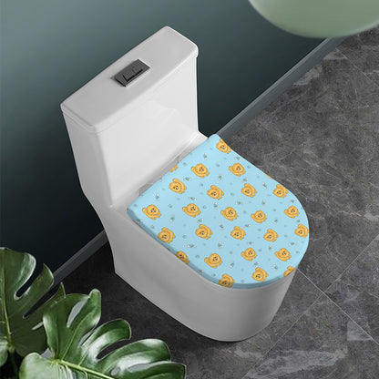Cartoon Pomeranian Pattern Print Toilet Lid Cover