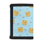 Cartoon Pomeranian Pattern Print Trifold Wallet