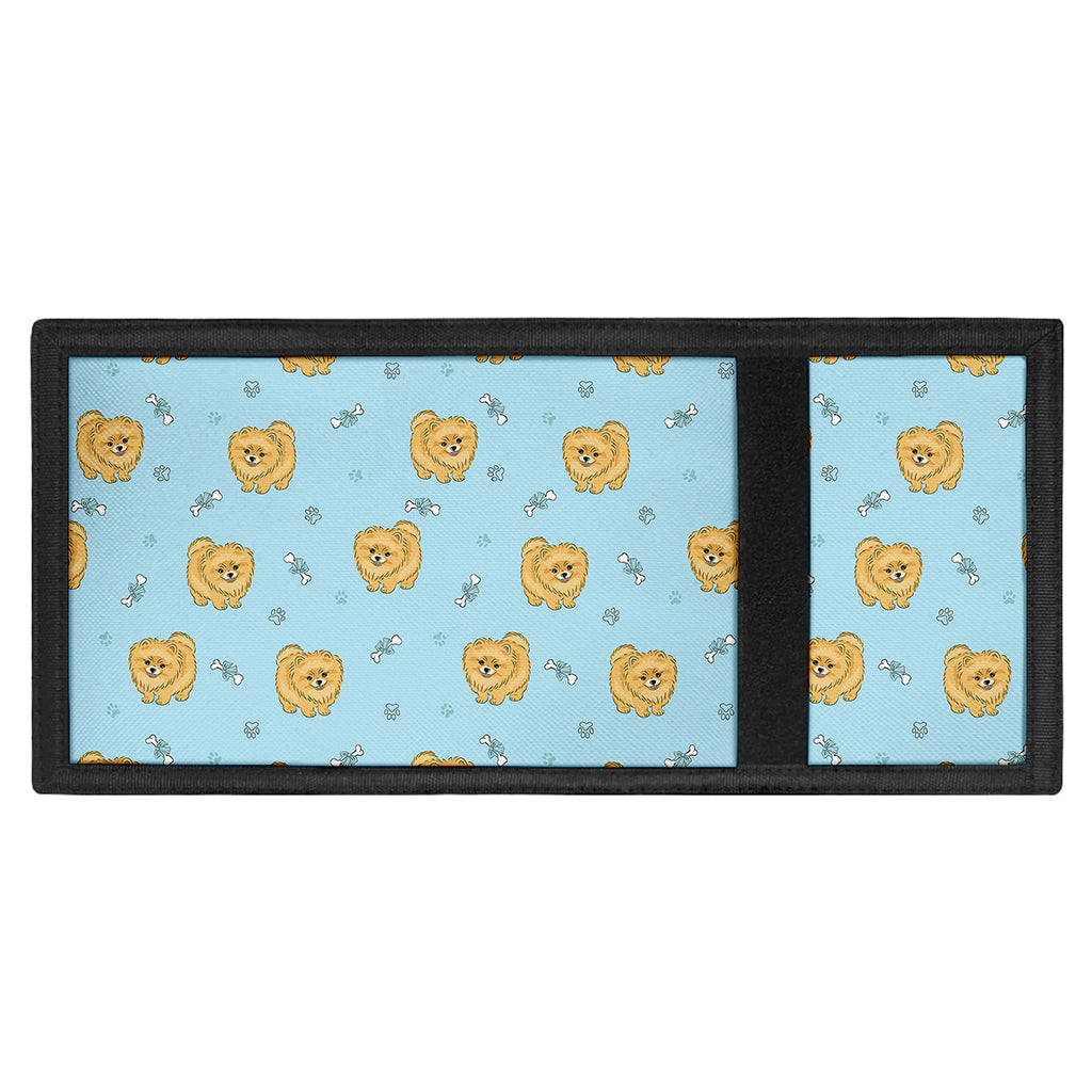 Cartoon Pomeranian Pattern Print Trifold Wallet