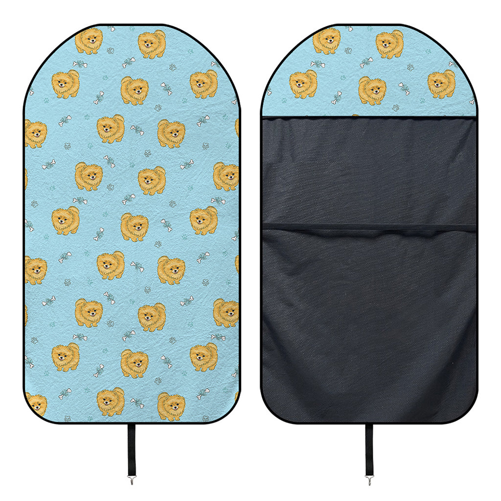 Cartoon Pomeranian Pattern Print Waterproof Car Seat Cover