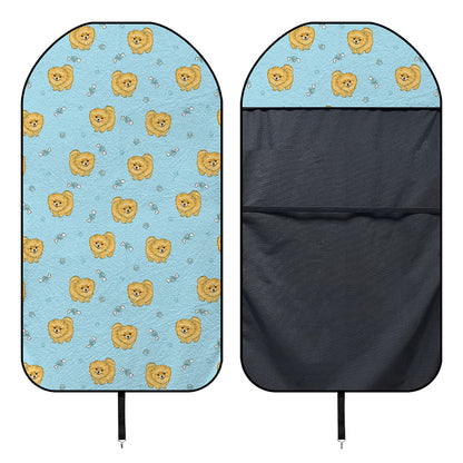 Cartoon Pomeranian Pattern Print Waterproof Car Seat Cover