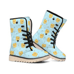 Cartoon Pomeranian Pattern Print Winter Boots