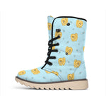 Cartoon Pomeranian Pattern Print Winter Boots