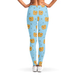 Cartoon Pomeranian Pattern Print Women's Leggings