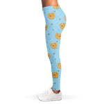 Cartoon Pomeranian Pattern Print Women's Leggings
