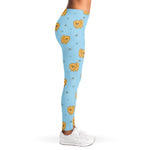 Cartoon Pomeranian Pattern Print Women's Leggings