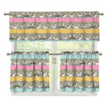 Cartoon Rabbit Pattern Print 3 Piece Kitchen Curtains