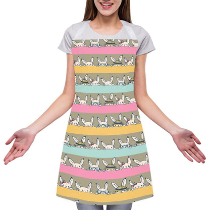 Cartoon Rabbit Pattern Print Adjustable Apron