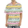 Cartoon Rabbit Pattern Print Aloha Shirt