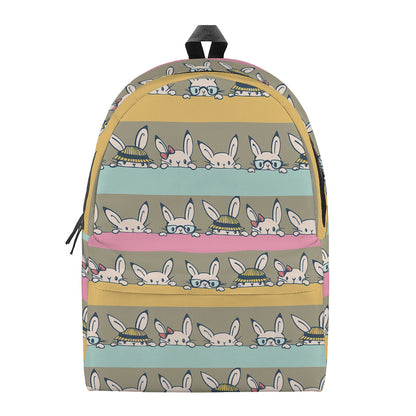 Cartoon Rabbit Pattern Print Backpack