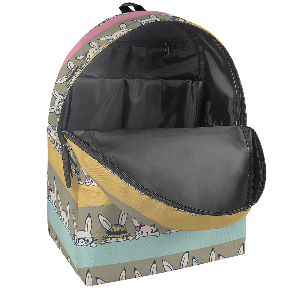 Cartoon Rabbit Pattern Print Backpack