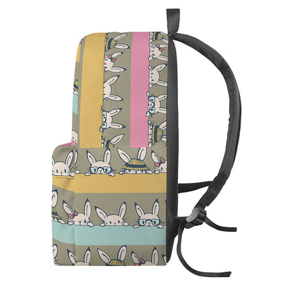 Cartoon Rabbit Pattern Print Backpack