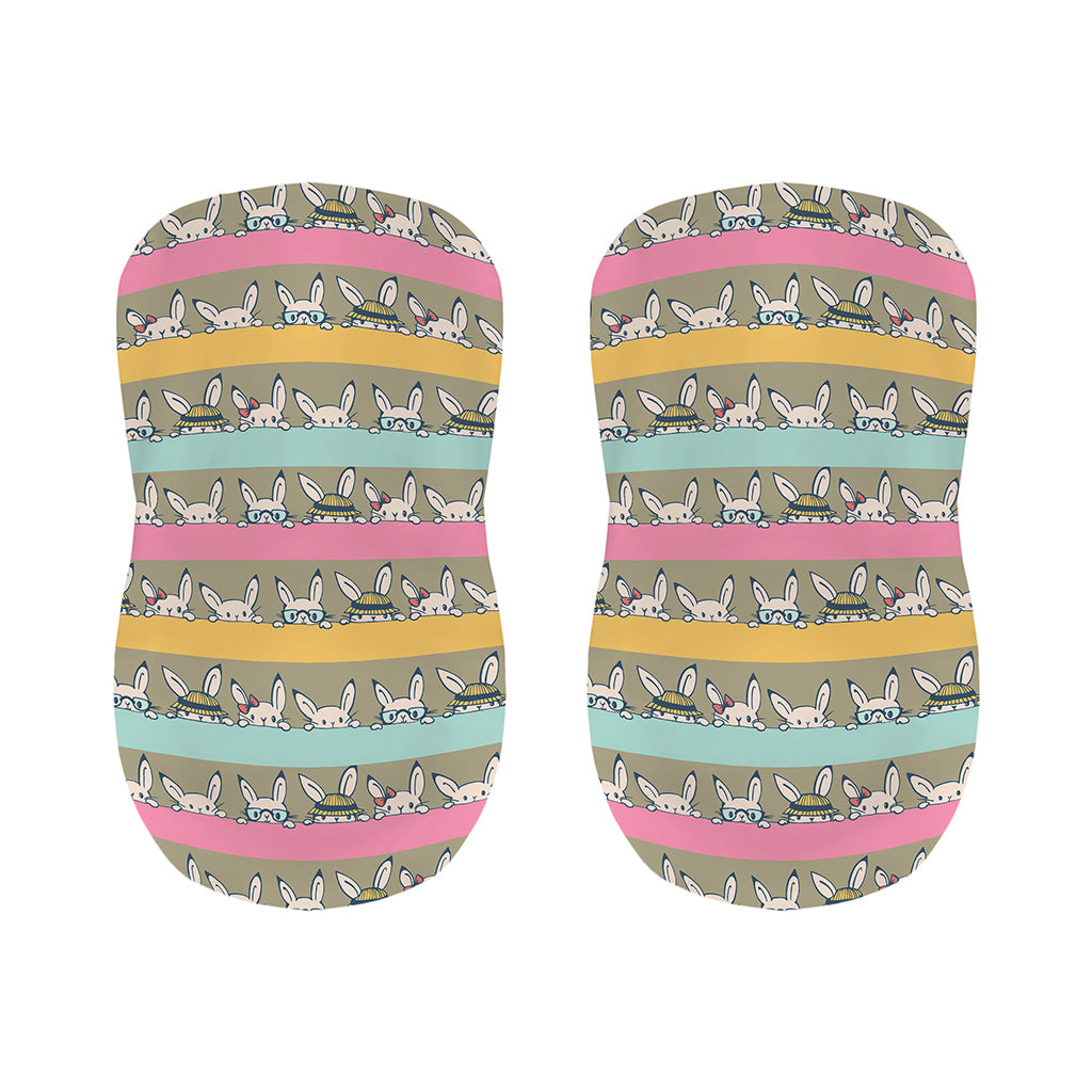 Cartoon Rabbit Pattern Print Bar Stool Covers