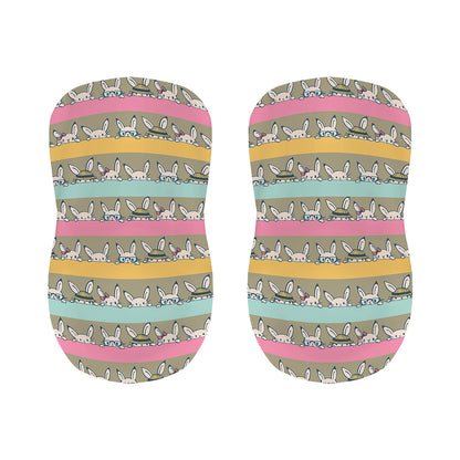 Cartoon Rabbit Pattern Print Bar Stool Covers