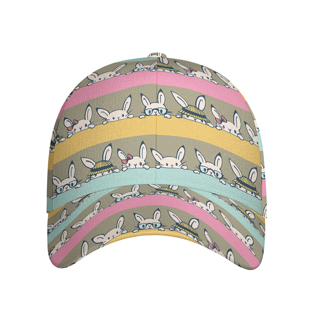 Cartoon Rabbit Pattern Print Baseball Cap