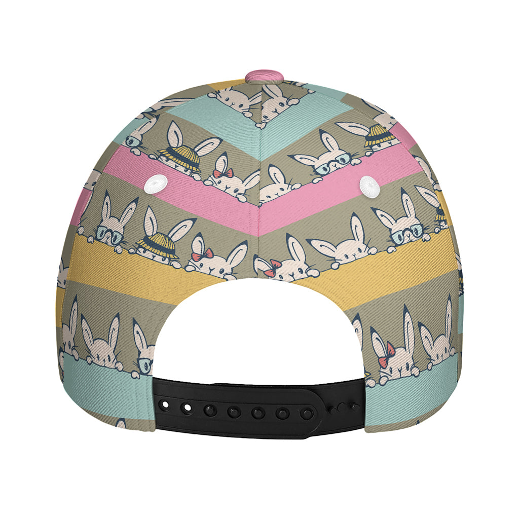 Cartoon Rabbit Pattern Print Baseball Cap