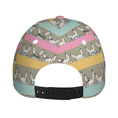 Cartoon Rabbit Pattern Print Baseball Cap