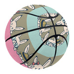 Cartoon Rabbit Pattern Print Basketball