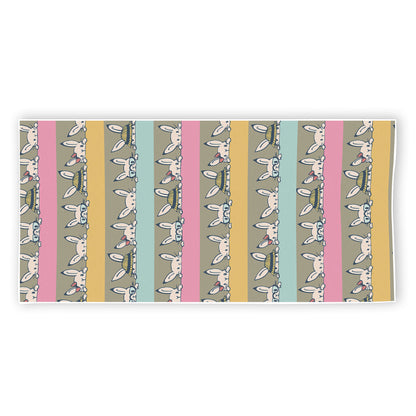 Cartoon Rabbit Pattern Print Beach Towel