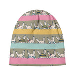 Cartoon Rabbit Pattern Print Beanie