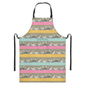 Cartoon Rabbit Pattern Print Bib Apron With Pocket