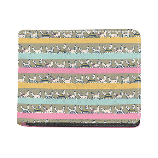 Cartoon Rabbit Pattern Print Bifold Wallet