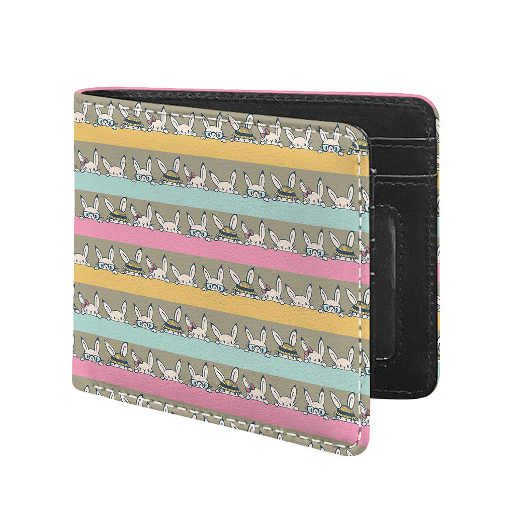 Cartoon Rabbit Pattern Print Bifold Wallet