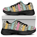 Cartoon Rabbit Pattern Print Black Chunky Shoes