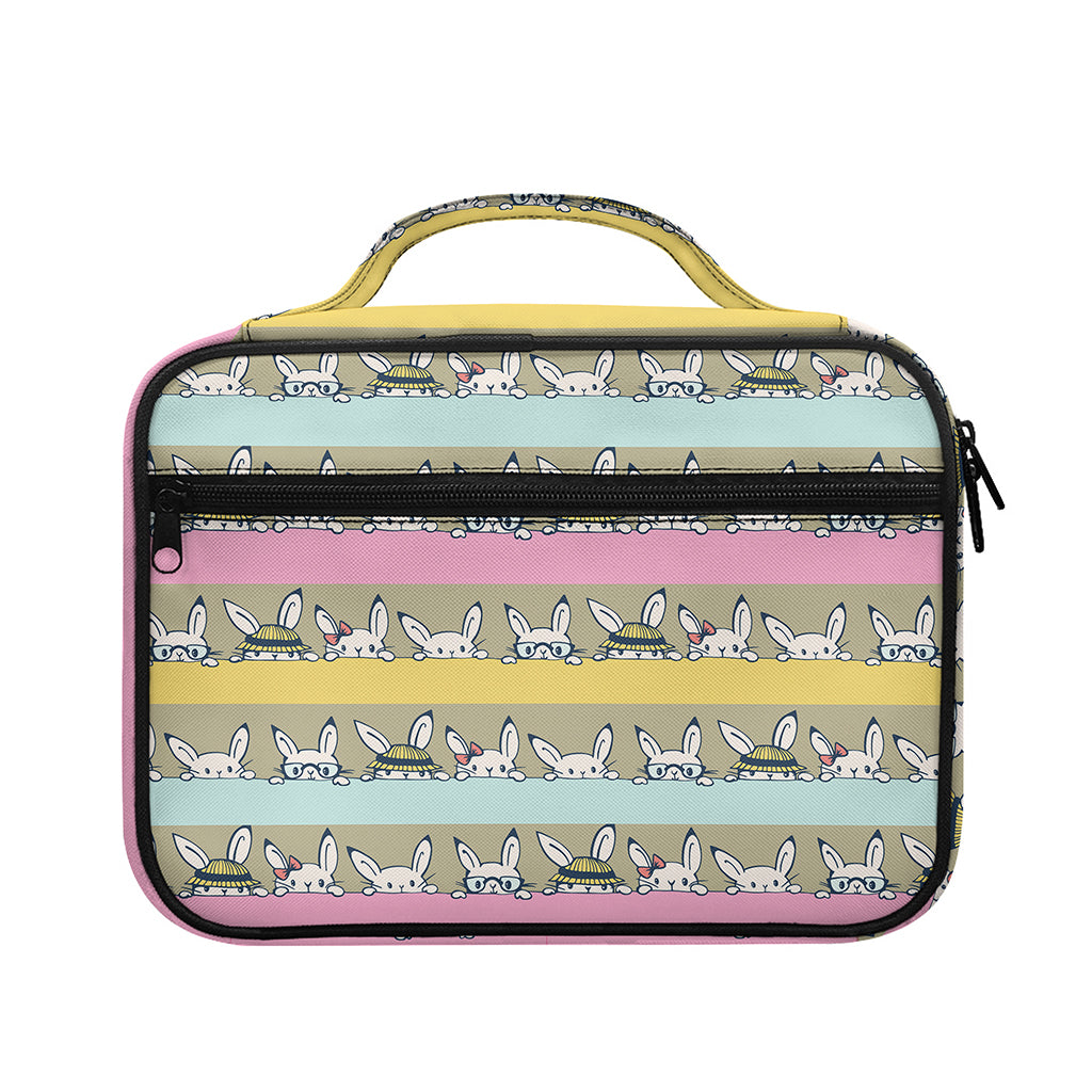Cartoon Rabbit Pattern Print Briefcase Bible Bag