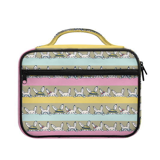 Cartoon Rabbit Pattern Print Briefcase Bible Bag