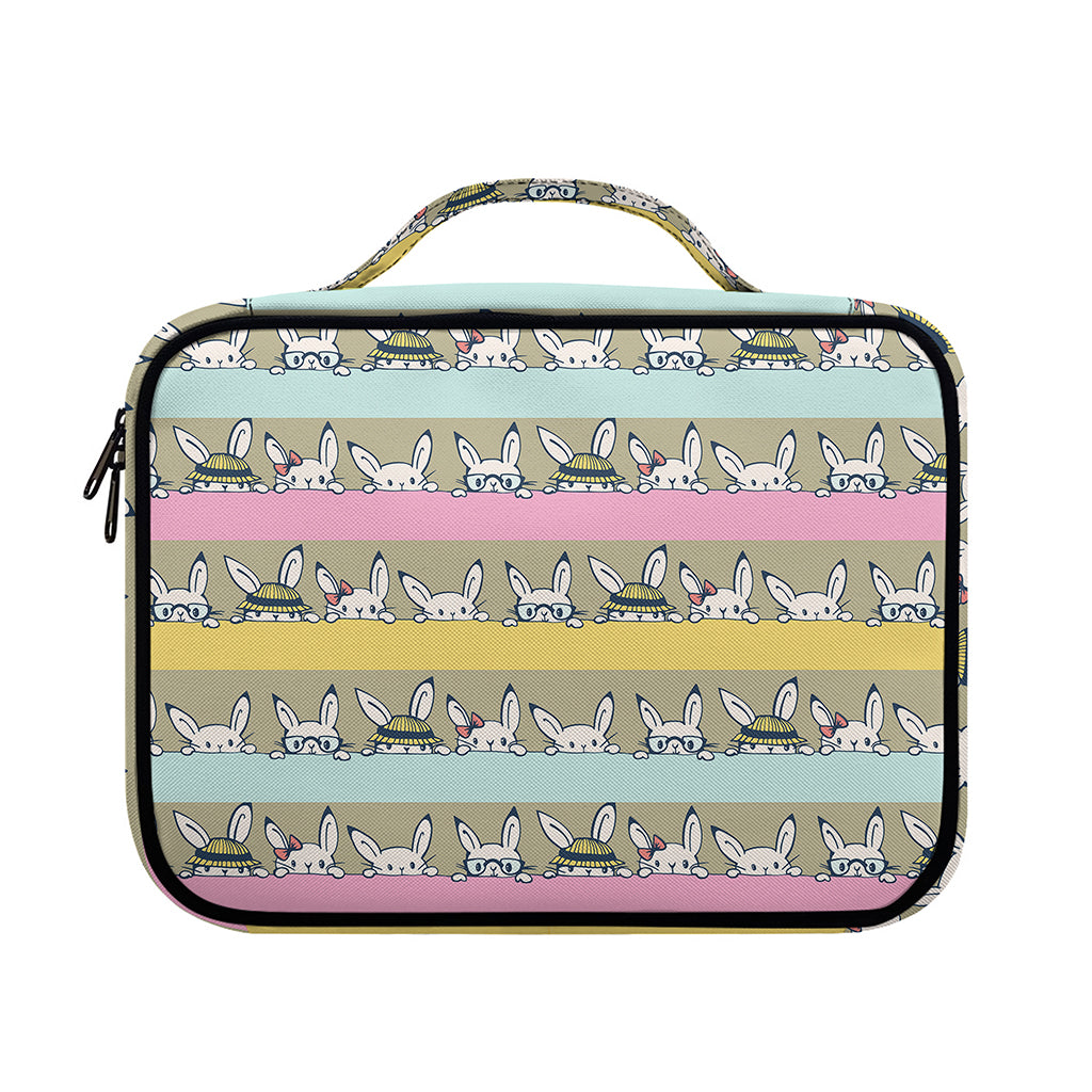 Cartoon Rabbit Pattern Print Briefcase Bible Bag