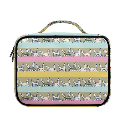 Cartoon Rabbit Pattern Print Briefcase Bible Bag