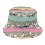 Cartoon Rabbit Pattern Print Bucket Hat