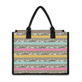 Cartoon Rabbit Pattern Print Canvas Tote Bag