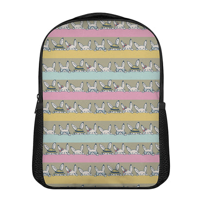 Cartoon Rabbit Pattern Print Casual Backpack