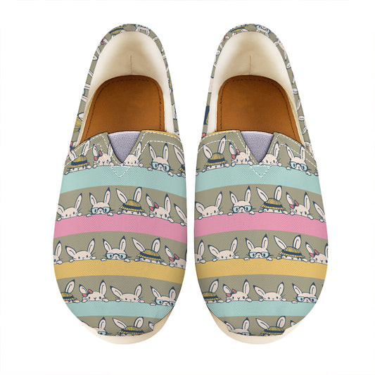 Cartoon Rabbit Pattern Print Casual Shoes