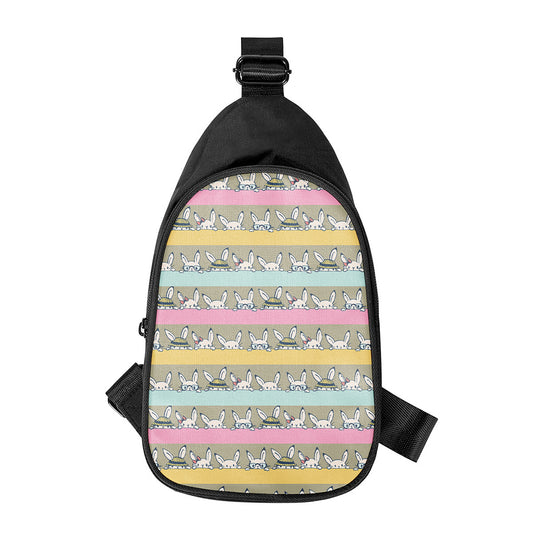 Cartoon Rabbit Pattern Print Chest Bag