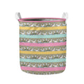 Cartoon Rabbit Pattern Print Collapsible Laundry Basket
