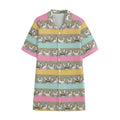 Cartoon Rabbit Pattern Print Cotton Hawaiian Shirt