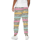 Cartoon Rabbit Pattern Print Cotton Pants