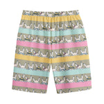 Cartoon Rabbit Pattern Print Cotton Shorts