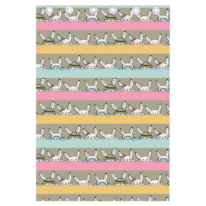 Cartoon Rabbit Pattern Print Curtain